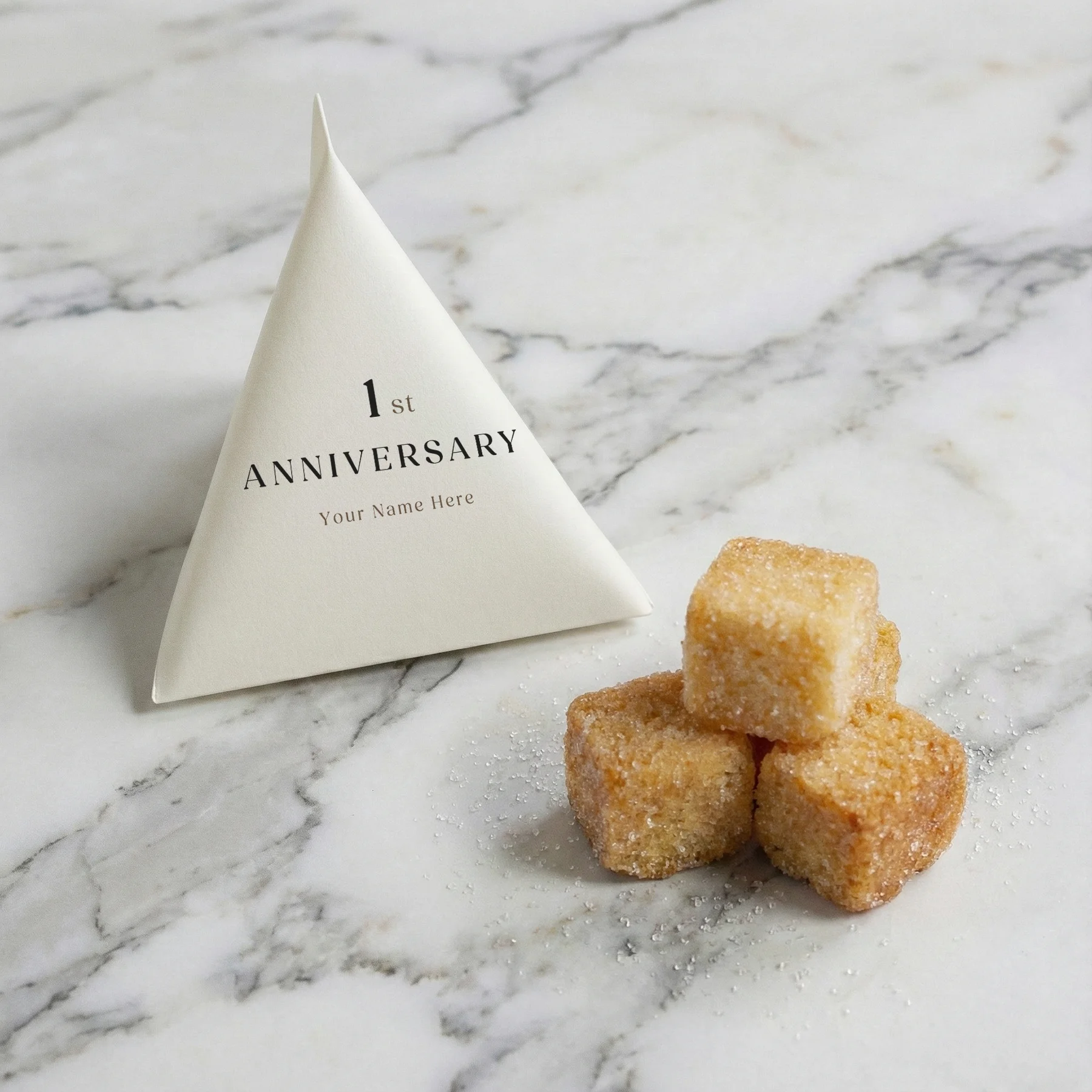 ひと口キューブラスク 周年記念用パッケージ 50個【名入れ】【お礼】【プチギフト】【個包装】