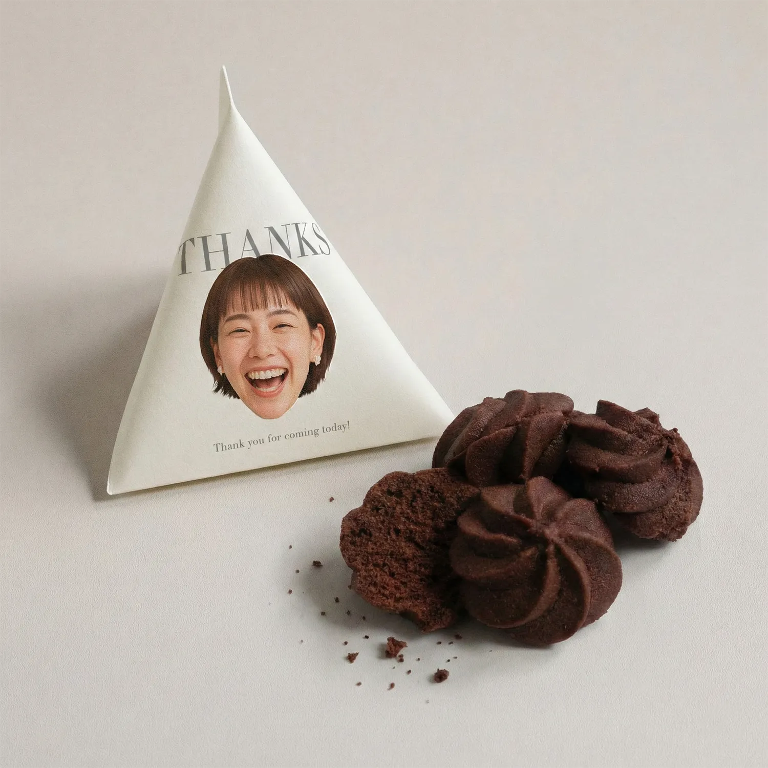 ティータイムクッキー Face design パッケージ 24個【顔写真入り】【ばら単体】