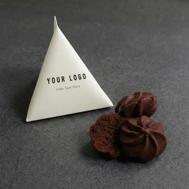 ティータイムクッキー ロゴ入りパッケージ 50個【ノベルティ】【プチギフト】