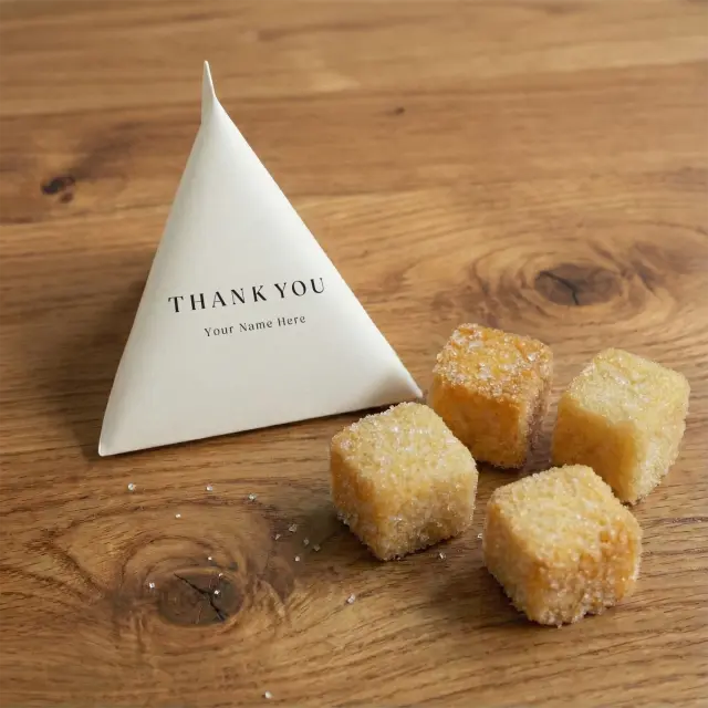 ひと口キューブラスク Thank you パッケージ 50個【名入れ】【お礼】【プチギフト】【個包装】