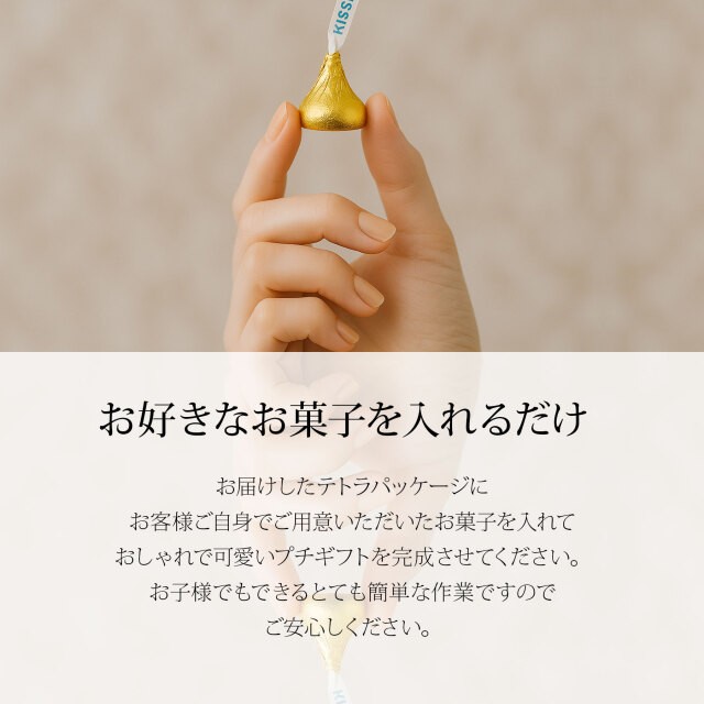 ③ご相談の御品 Thank you プチギフト用 テトラパッケージ 48枚入【名入れ可】