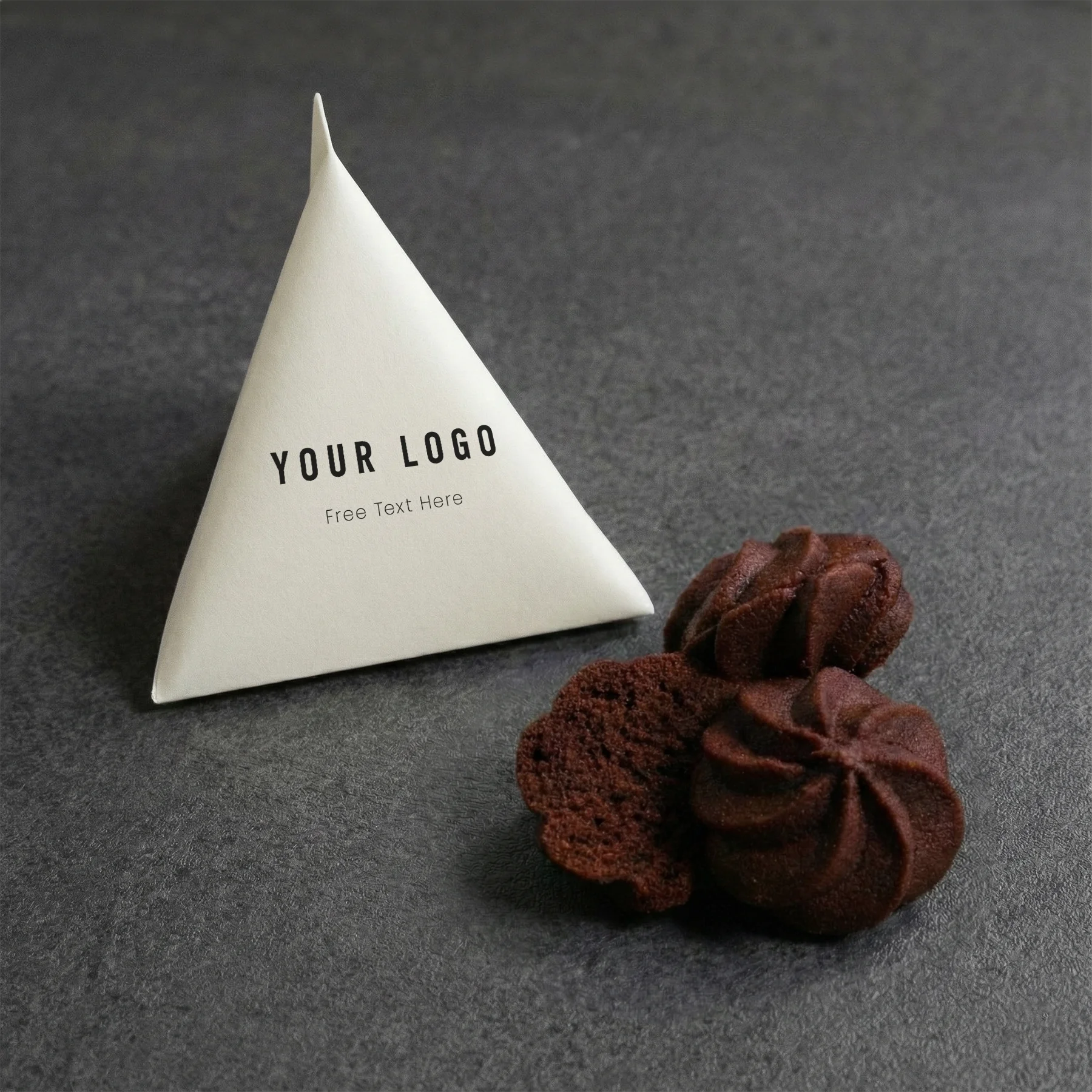 ティータイムクッキー ロゴ入りパッケージ 50個【ノベルティ】【プチギフト】