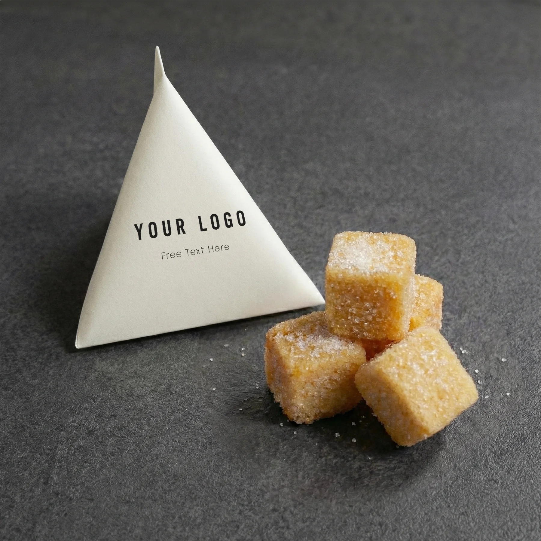 ひと口キューブラスク ロゴ入りパッケージ 50個【ノベルティ】【プチギフト】