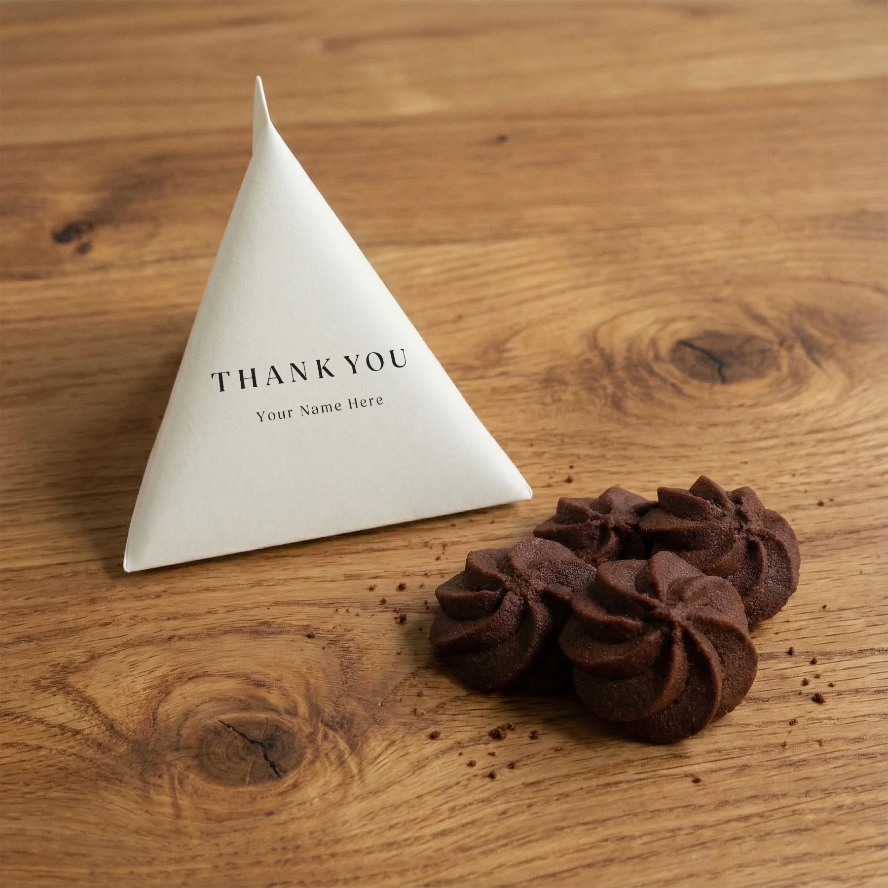 ティータイムクッキー Thank you パッケージ 50個【名入れ】【お礼】【プチギフト】【個包装】