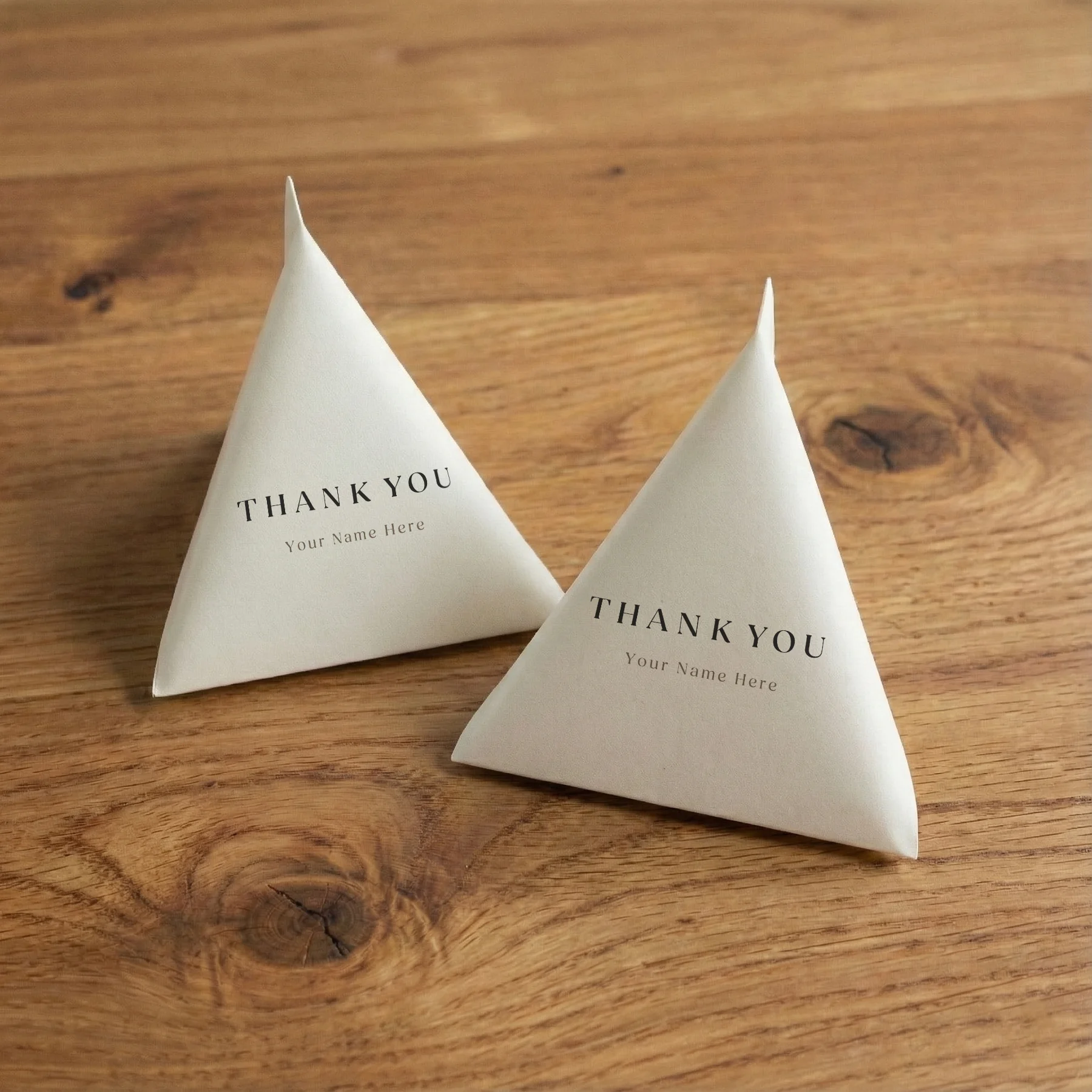 Thank you プチギフト用 テトラパッケージ 50枚入【名入れ可】