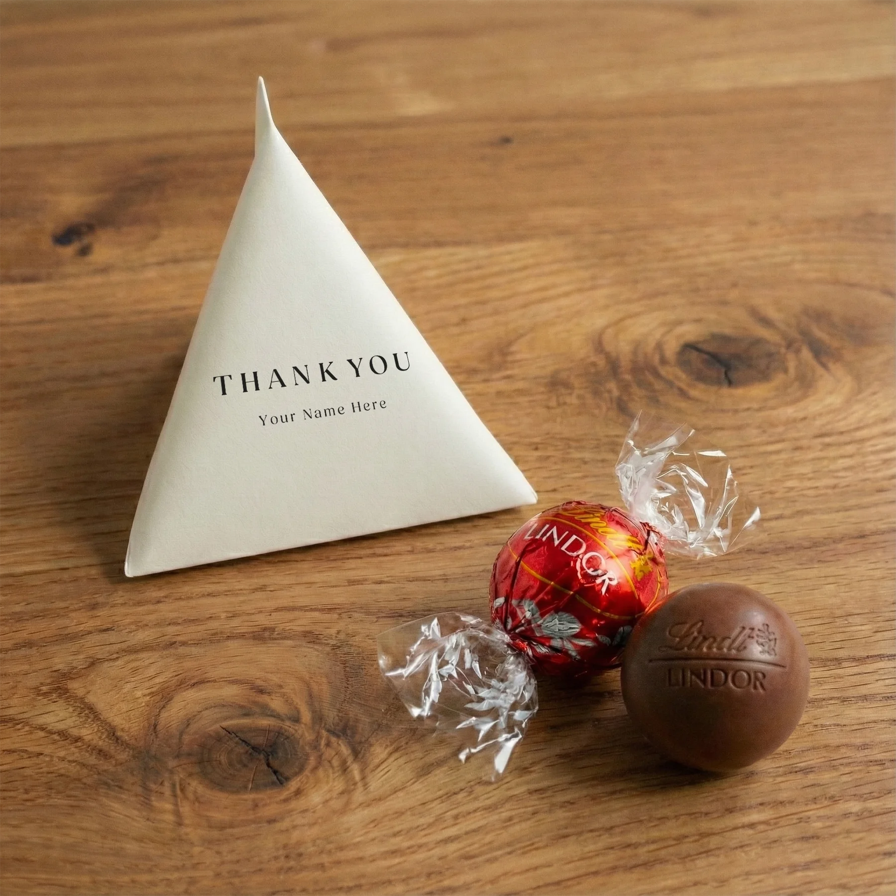 リンツチョコレート Thank you パッケージ 50個【名入れ】【お礼