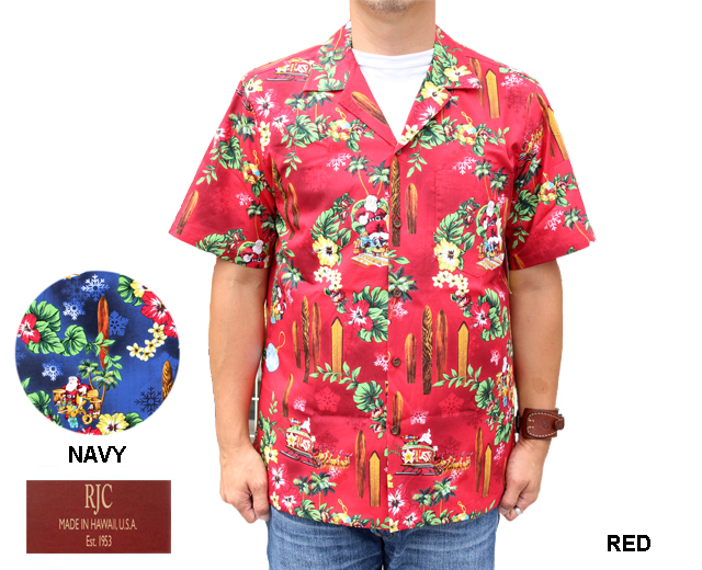 RJC アロハシャツ ハワイ製 サンタ クリスマス