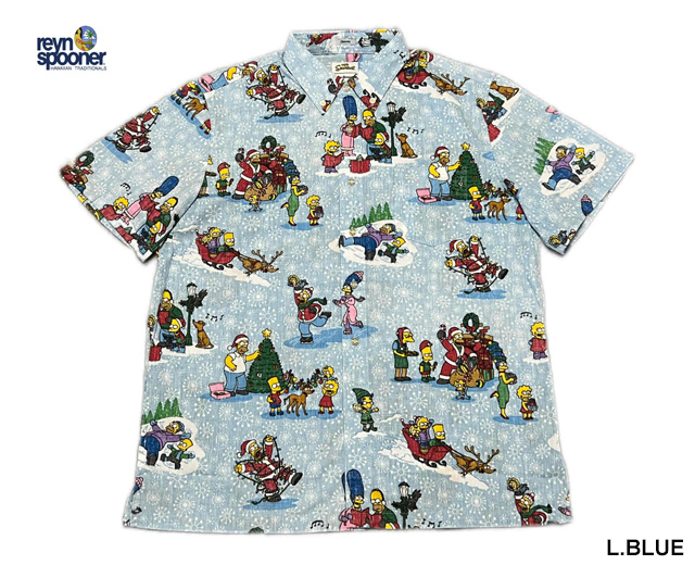 ReynSpooner レインスプーナー クリスマス アロハシャツ