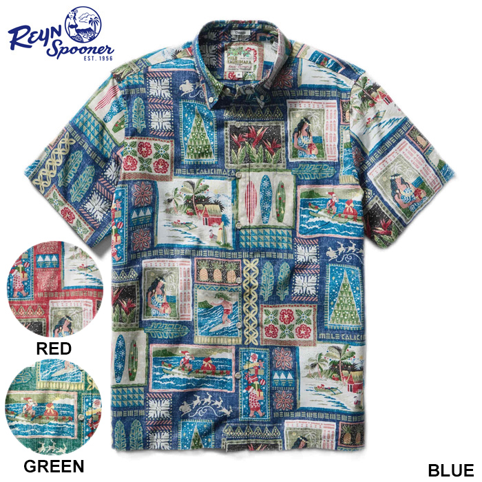 ReynSpooner レインスプーナー アロハシャツ クリスマス