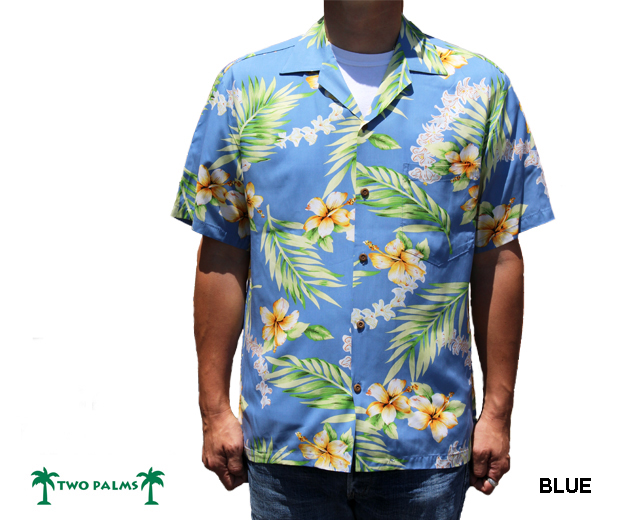 トゥーパームス ハワイ製 アロハシャツ