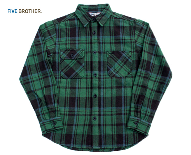 FIVE BROTHER ファイブブラザー EXヘビーネルシャツ