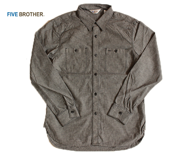 美品 40's ファイブブラザー シャンブレー ワークシャツ ビンテージ