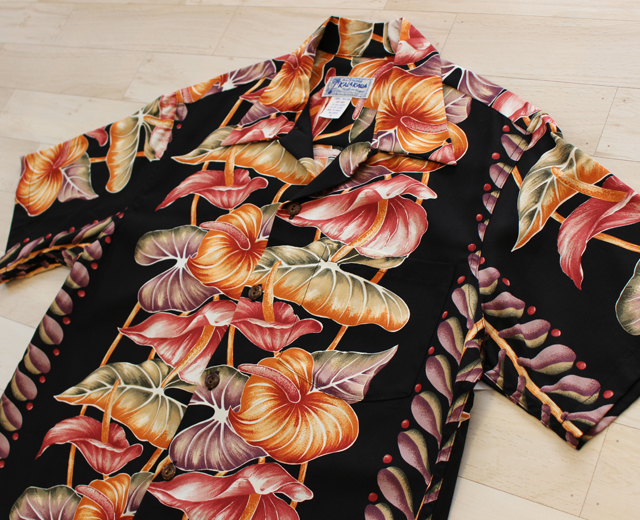 カラカウア　アロハシャツ　アンスリウム