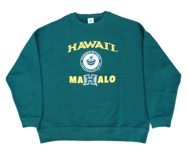 ハワイ大学 UH ビッグシルエット スウェット トレーナー 裏パイル