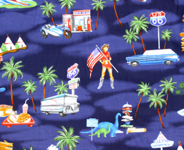 ALOHA REPUBLIC アロハリパブリック アロハシャツ Route ルート66 ハワイ製