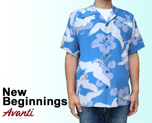 AVANTI/アヴァンティ アロハシャツ 「New Beginnings」 鳥 青