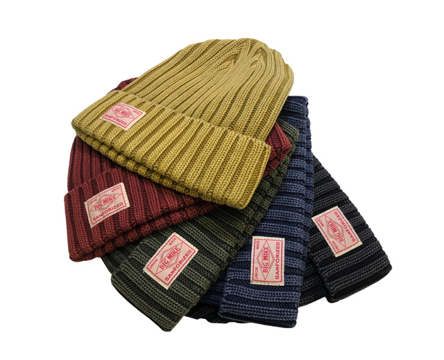 BIG MIKE ビッグマイク ニットキャップ ニット帽 ブラック インディゴ