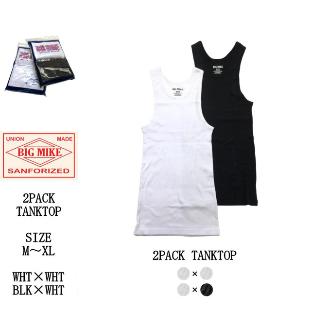 BIG MIKE ビッグマイク 2パック クラシック タンクトップ 2PACK