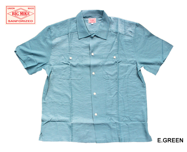 BIGMIKE ビッグマイク 半袖無地シャツ