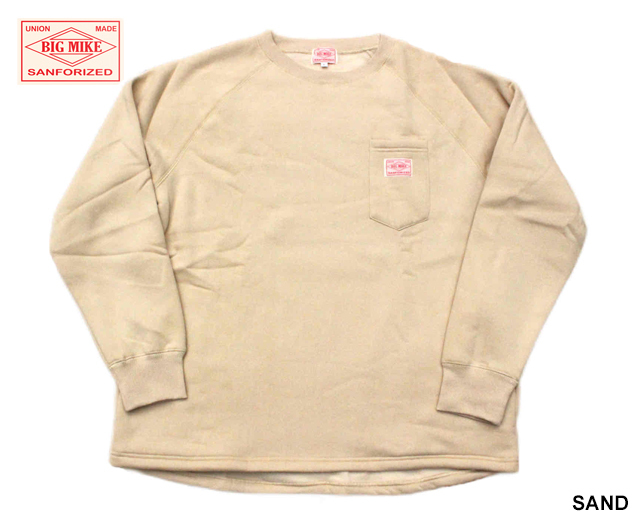 BIGMIKE ビッグマイク サングラスポケットスウェット