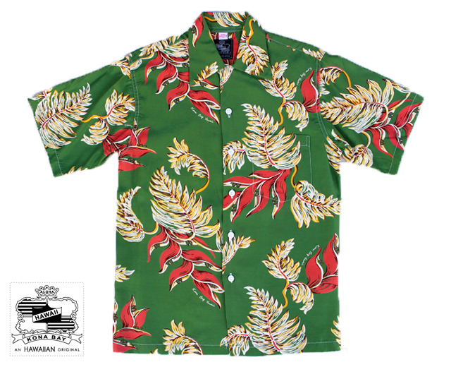 Kona Bay Hawaii/コナベイハワイ アロハシャツ ヘリコニア 2018 ハワイ
