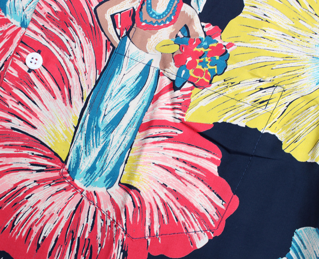 Kona Bay Hawaii コナベイハワイ アロハシャツ フラガール HULA GIRL
