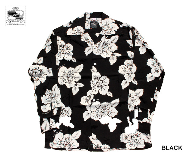 Kona Bay Hawaii コナベイハワイ 長袖アロハシャツ ビッグウエンズデー