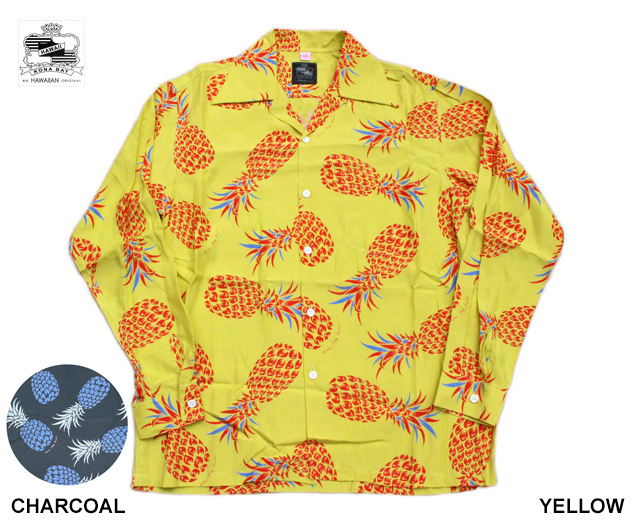 KONABAYHAWAII コナベイハワイ 長袖 アロハシャツ