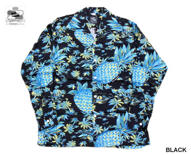 KONABAYHAWAII コナベイハワイ 長袖 アロハシャツ
