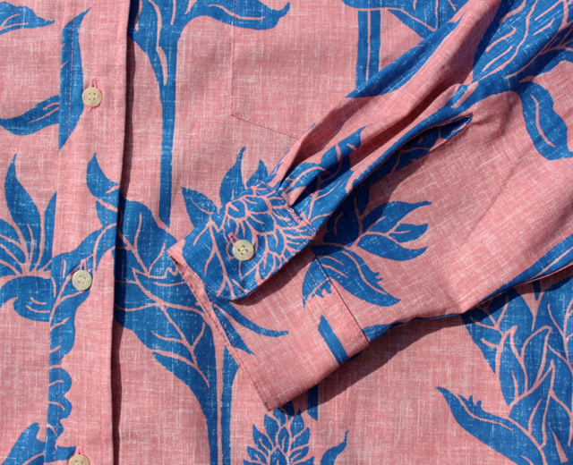 キホロカイ 長袖アロハシャツ