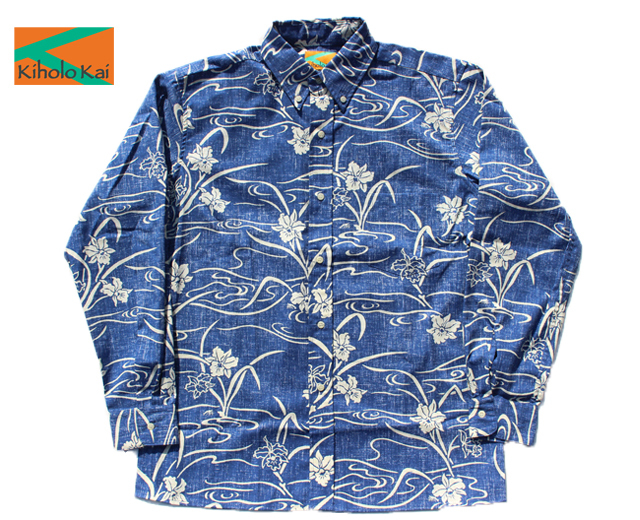 Kiholokai キホロカイ 長袖アロハシャツ