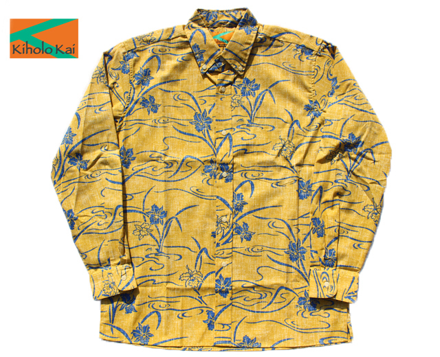 Kiholokai キホロカイ 長袖アロハシャツ