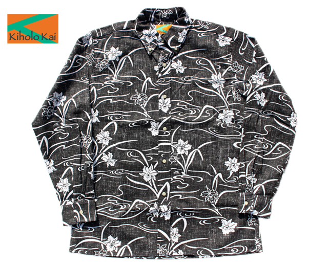 Kiholokai キホロカイ 長袖アロハシャツ