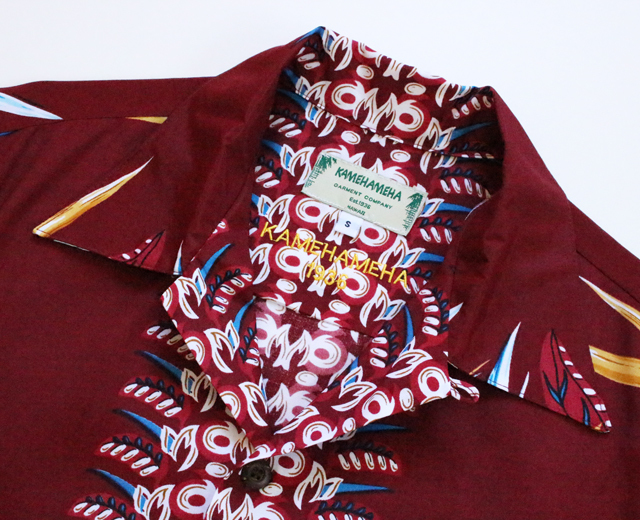 90s KAMEHAMEHA ハワイ製 レーヨンアロハシャツ 長袖 KAMEHAMEHA カメハメハ アロハシャツ バードオブパラダイス