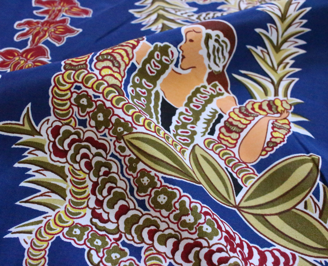 KAMEHAMEHA カメハメハ アロハシャツ レイレディー レーヨン ハワイ製