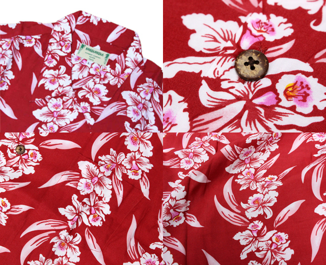 KAMEHAMEHA カメハメハ アロハシャツ Nu Orchid オーキッド 蘭