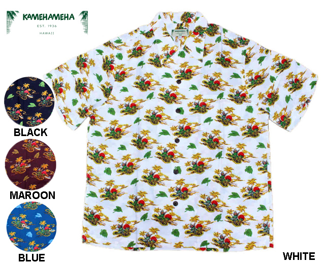 KAMEHAMEHA カメハメハ アロハシャツ タイ製