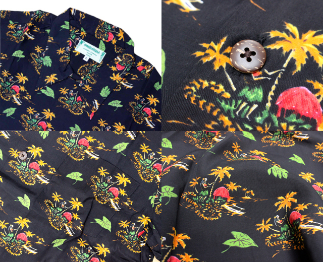 KAMEHAMEHA カメハメハ アロハシャツ タイ製