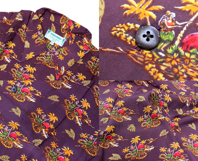 KAMEHAMEHA カメハメハ アロハシャツ タイ製