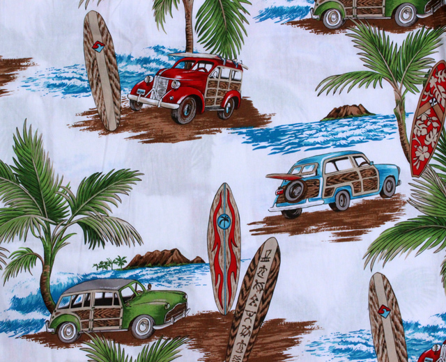 KY'S アロハシャツ Woody Surfboa ウッディー サーフボード ハワイ製