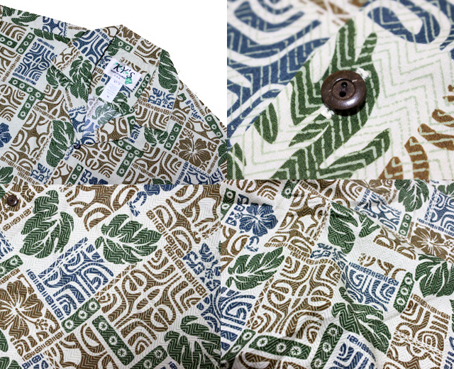 Patalona アロハシャツ Mサイズ ホワイト×グリーン ホワイトアロハシャツ1ページ目 | アロハシャツの専門店WAKU・WAKU