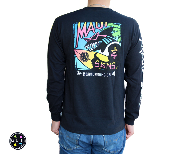 Maui and Sons マウイアンドサンズ 長袖Tシャツ ロンT 「SHAKE SONS L