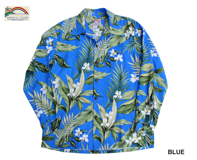 パラダイスファウンド アロハシャツ 長袖 ハワイ製