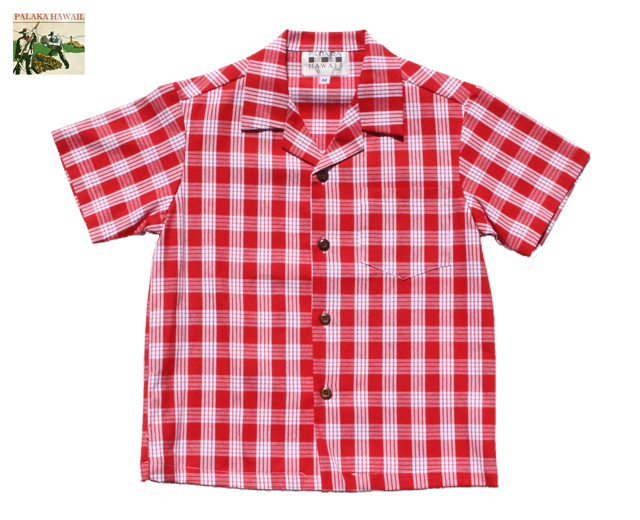 PALAKA HAWAII パラカハワイ「Kid's Palaka Shirts S/S」 パラカシャツ