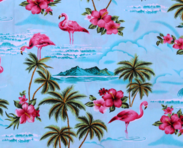 RJC ロバート・J・クランシー アロハシャツ フラミンゴ＆ハイビスカス