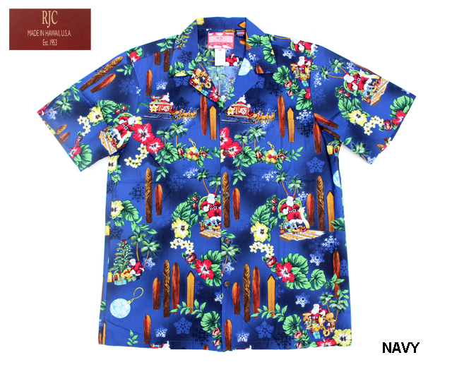 RJC アロハシャツ ハワイ製 サンタ クリスマス