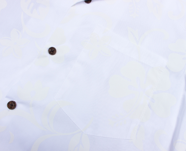 RJC アロハシャツ 結婚式　白 無地