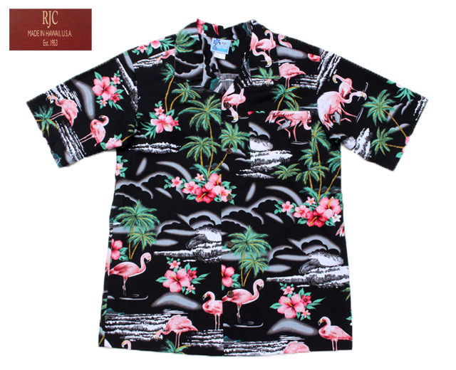 RJC ロバート・J・クランシー アロハシャツ フラミンゴ ボーイズサイズ