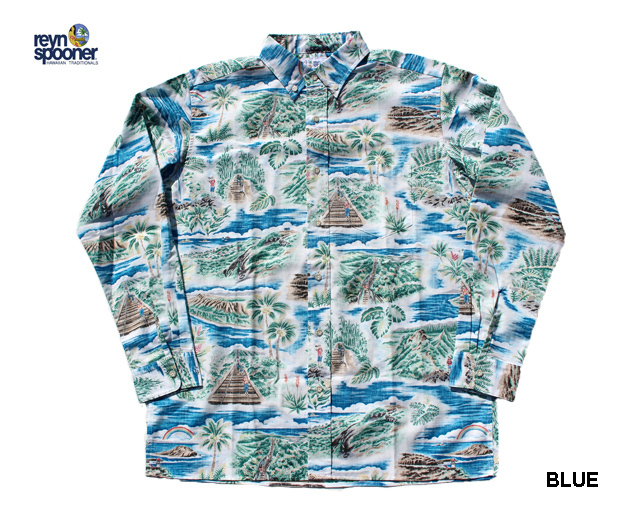 レインスプーナー 長袖 アロハシャツ