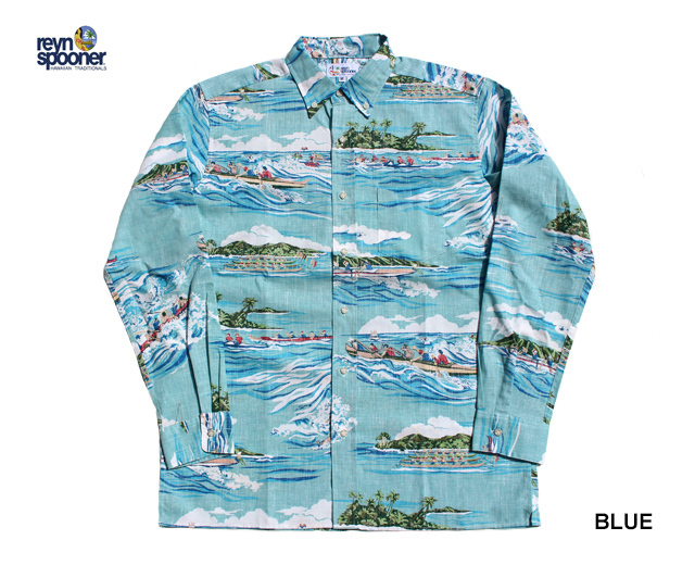 レインスプーナー　長袖アロハシャツ